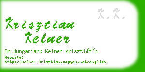 krisztian kelner business card